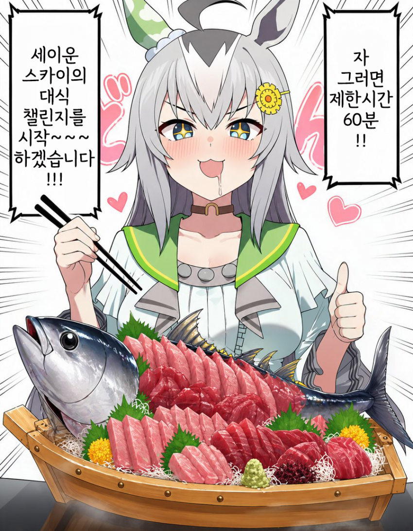 [わたがし] 세이운 스카이(?)의 대식 챌린지